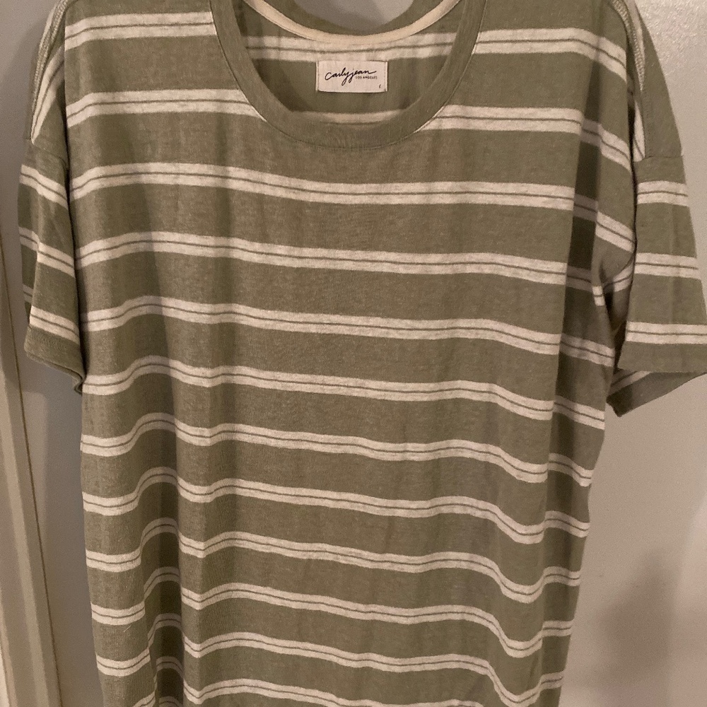 Sage green and white